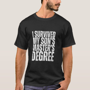 Camiseta Sobrevivi ao Mestrado do Meu Filho MBA Engraçado