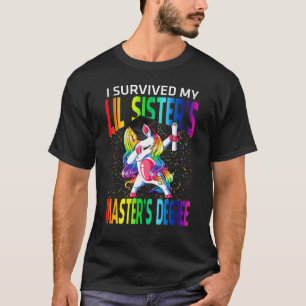 Camiseta Sobrevivi ao meu mestrado de mestrado da Irmã Lil