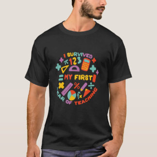 Camiseta Sobrevivi Ao Meu Primeiro Ano De Ensino De Volta À