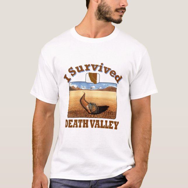 Camiseta Sobrevivi ao Vale da Morte, Califórnia/Nevada (Frente)