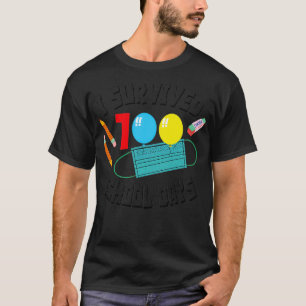 Camiseta Sobrevivi aos 100 dias de escola mascarados, essen