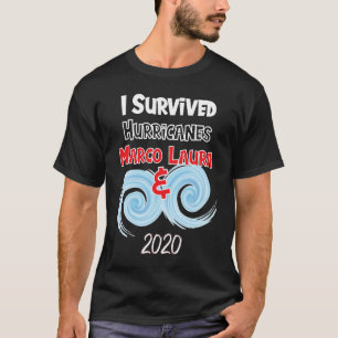 Camiseta Sobrevivi aos furacões Laura e Marco 2020 Meme