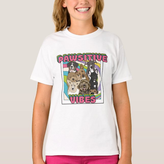 Camiseta Sobrevoos De Cães - Víblias Pawsitivas (Frente)