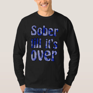 Camiseta Sobriedade da recuperação do camo azul