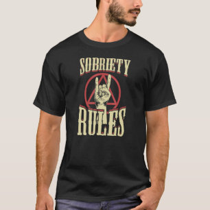 Camiseta Sobriedade Regras No Símbolo De Recuperação, Inspi