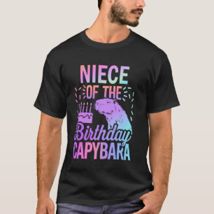 Camiseta Sobrinha Da Menina Do Capivara De Aniversário Meni