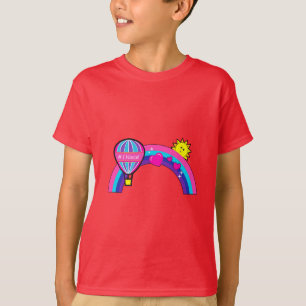 Camiseta Sobrinha do número um com balão e arco-íris