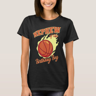 Camiseta Sobrinho Do Aniversário Da Família De Basquete Bir