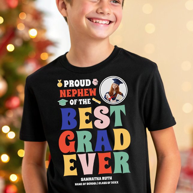 Camiseta Sobrinho Orgulhoso do Melhor Formando Alguma Foto (Criador carregado)