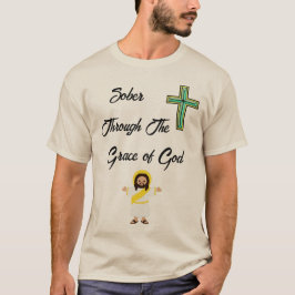 Camiseta Sóbrio através de Deus