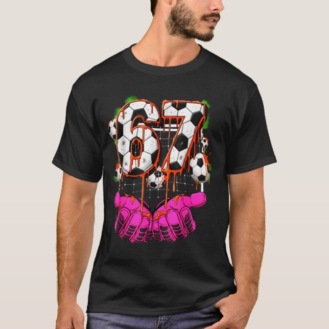 Camiseta Soccer 67 Six Seven Funny Gen Alpha Meme Drip Boys (Frente)