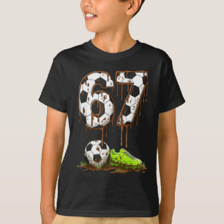 Camiseta Soccer 67 Six Seven Meme Boys Teens Kids Gen Alpha