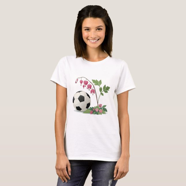 Camiseta Soccer Ball and Bleeding Heart (Frente Completa)