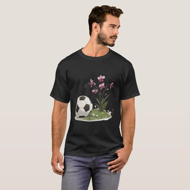 Camiseta Soccer Ball and Orchidaceae (Frente Completa)