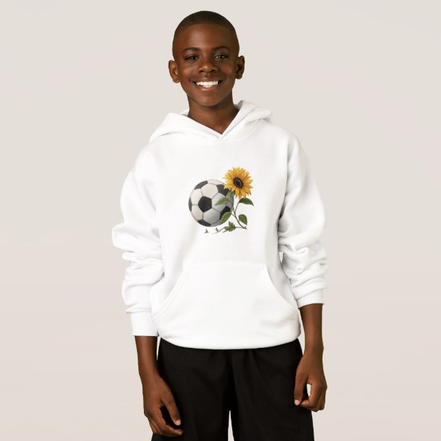 Camiseta Soccer ball and sunflower (Frente Completa)