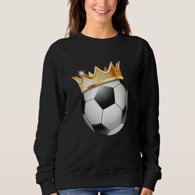 Camiseta Soccer Ball Gold Crown For Women Teen Girls Mom Yo (Frente)