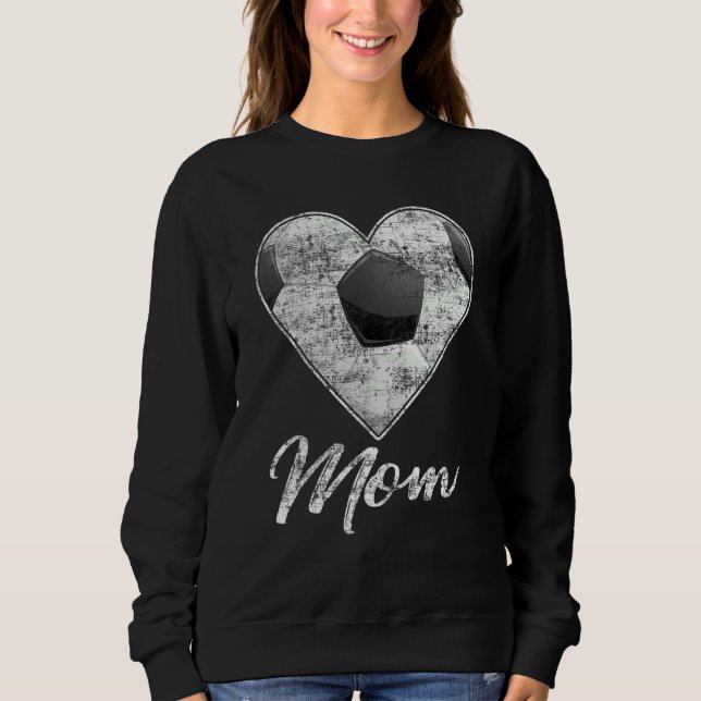 Camiseta Soccer Ball Heart Mom Fan  Idea Mothrer Sport (Frente)