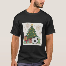 Camiseta Soccer ball next to the Christmas tree