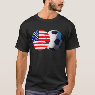 Camiseta Soccer Ball & USA Flag MUSEUM Zazzle