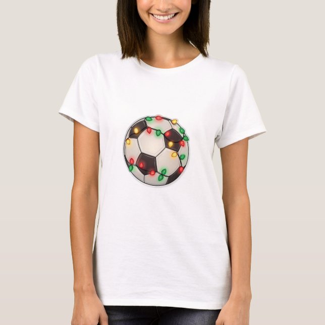Camiseta Soccer Ball with Christmas Lights (Frente)