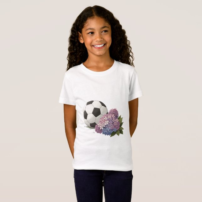 Camiseta Soccer Ball with Hydrangea (Frente Completa)