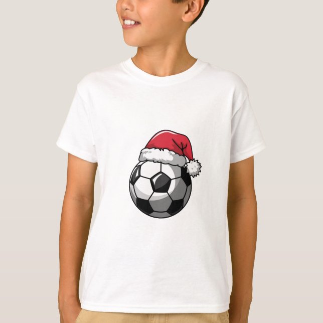 Camiseta Soccer Ball with Santa Hat (Frente)
