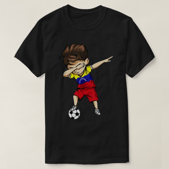 Camiseta Soccer Dabbing Venezuela Jersey Futebol venezuelan (Frente do Design)