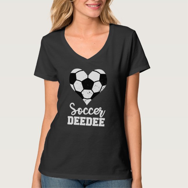 Camiseta Soccer Deedee Soccer Heart Grandma Dee Dee (Frente)
