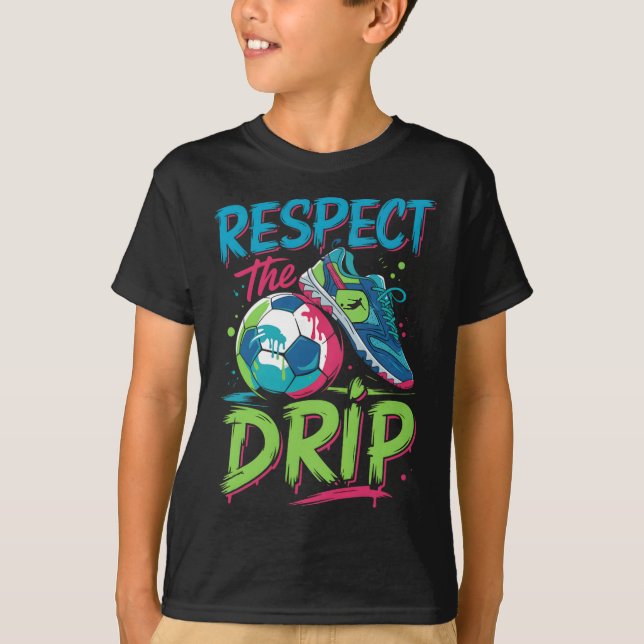 Camiseta Soccer Drip Melting Ice Cream Respect The Drip Boy (Frente)