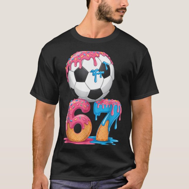 Camiseta Soccer Drip Number 67 Boys Soccer Player 67  (Frente)