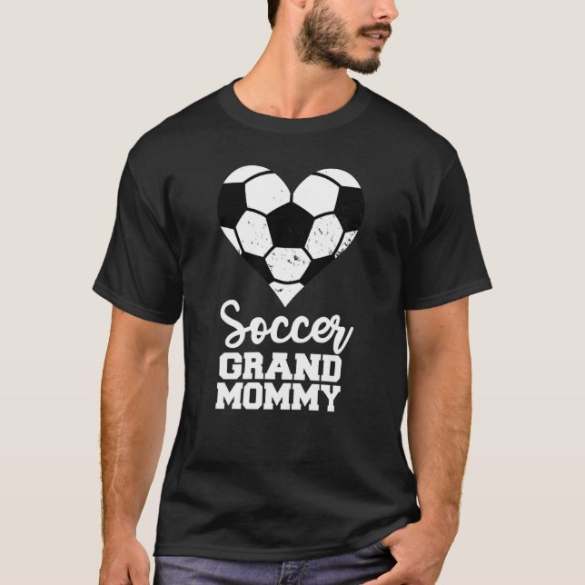 Camiseta Soccer Grandmommy Soccer Heart Grand Mommy (Frente)