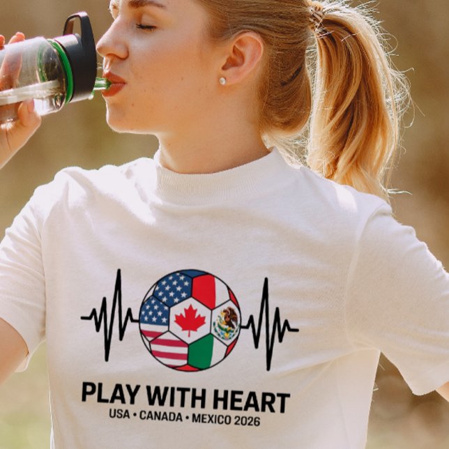 Camiseta Soccer Heartbeat USA Canada Mexico 2026 (Criador carregado)