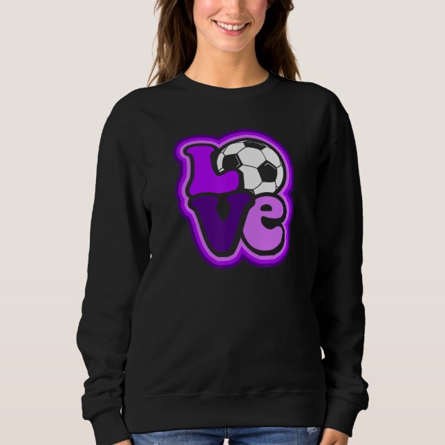 Camiseta Soccer Love for Teen Girls & Women Shades of Purpl (Frente)