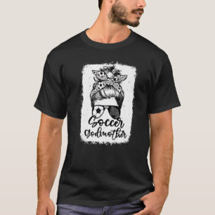 Camiseta Soccer Madrinha Vintage Leopard Messy Bun Bleache