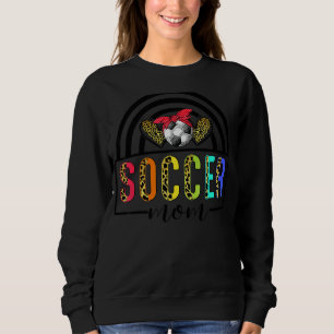 Camiseta Soccer Mãe Arco-Íris Leopardo Soccer Mãe Dia de as