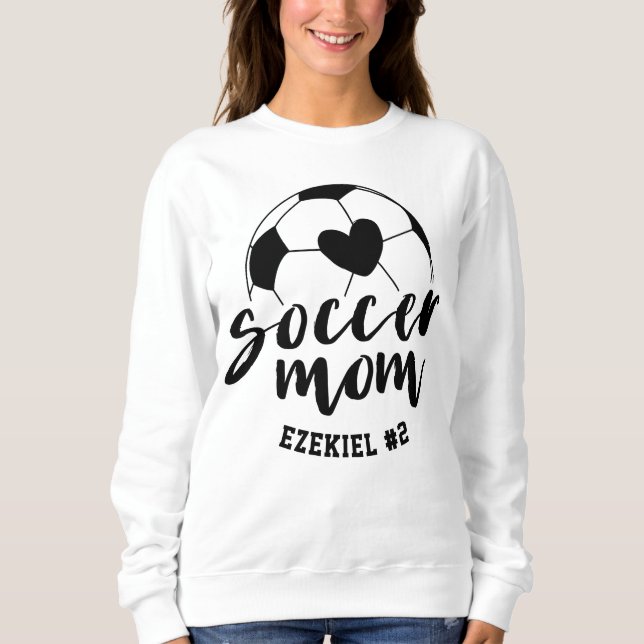 Camiseta Soccer Mãe Bola do Coração Personalizada Presente  (Frente)