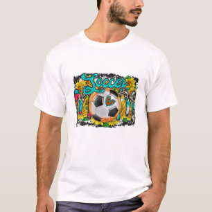 Camiseta Soccer Mãe Bonita Dia do Jogo de Futebol da Mãe 