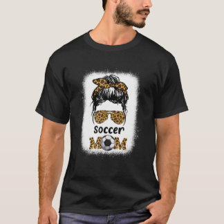 Camiseta Soccer Mãe Sangrada Leopardo Cheetah Impressão