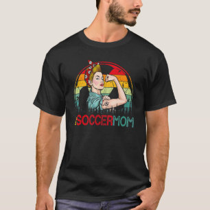 Camiseta Soccer Mamãe Soccer Ball Womens Retro Vintage 7