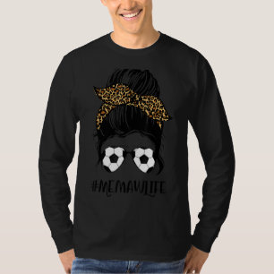 Camiseta Soccer Memaw Life Messaging Hair Leopard Mt.