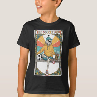 Camiseta Soccer Mom Tarot Card Skeleton Coffee Byll Sidelin