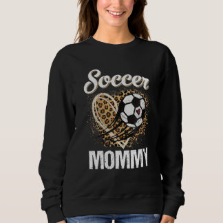 Camiseta Soccer Mommy Leopard Heart Proud Mommy Mother s Da