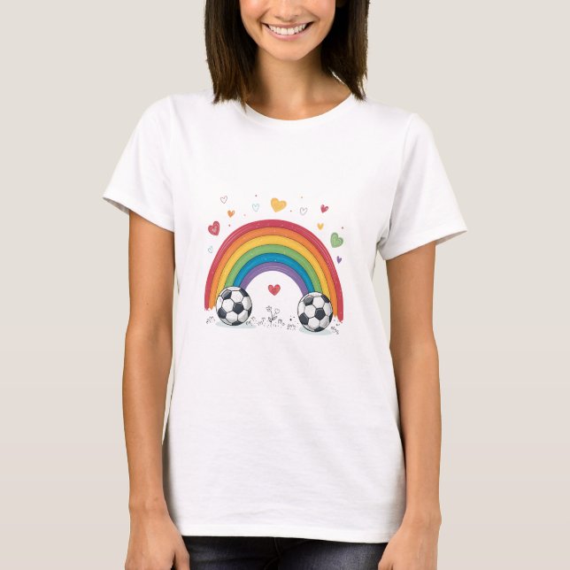 Camiseta Soccer under the Valentines Rainbow (Frente)