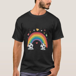 Camiseta Soccer under the Valentines Rainbow