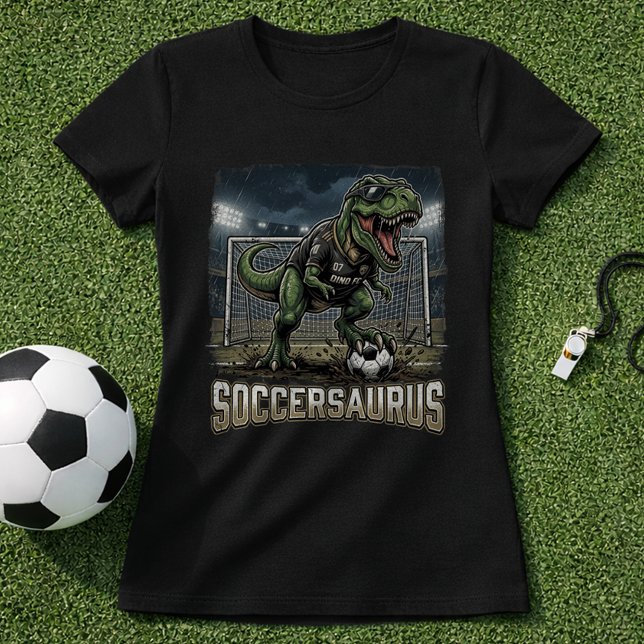 Camiseta Soccersaurus Dino Goleiro (Criador carregado)