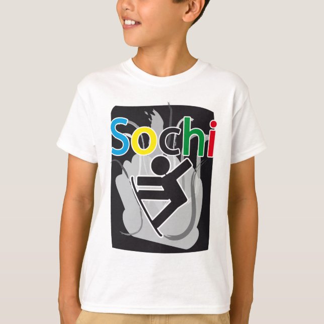 Camiseta sochi snowboarden (Frente)