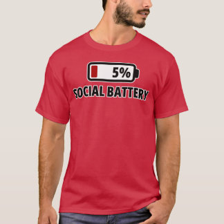 Camiseta Social Battery 5% Funny Introvert