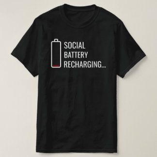 Camiseta Social Battery Recharging Lifestyle Art