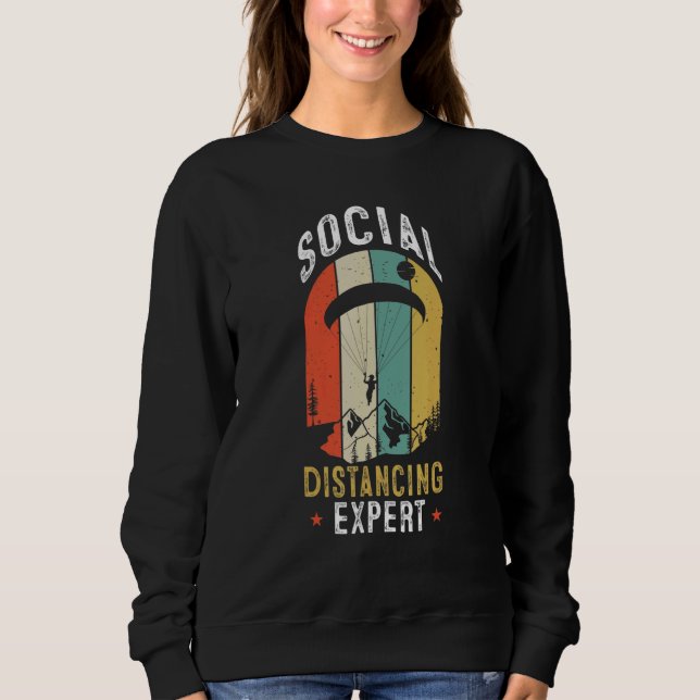Camiseta Social Distancing Expert Paragliding Paraglider Vi (Frente)