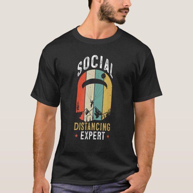 Camiseta Social Distancing Expert Paragliding Paraglider Vi (Frente)